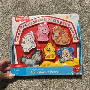 Fisher-Price Laugh & Learn Farm Animal Puzzle - Red, Blue, Yellow